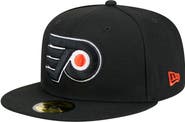 New Era Men's New Era Black Philadelphia Flyers Core 59FIFTY Fitted Hat