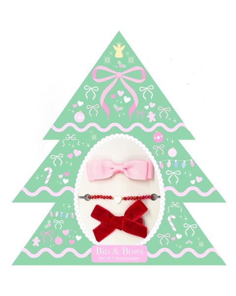 Christmas Tree Bows & Bracelet Gift Set (little Kid, Big Kid)