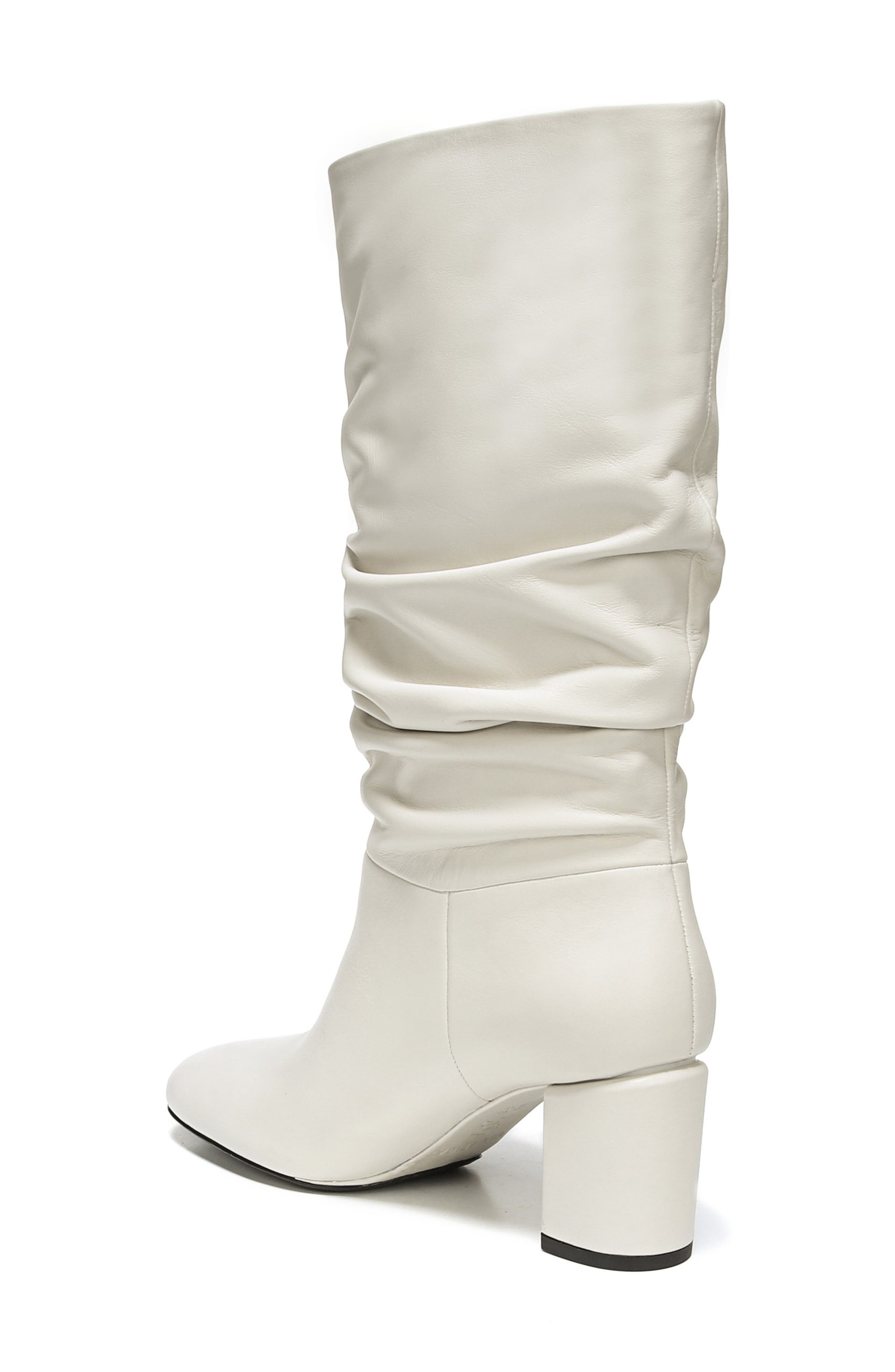 V-Naren Slouchy Boot, Alternate, color, BONE LEATHER