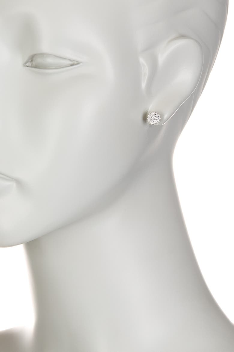 14K Yellow Gold Shiny Ball Crystal Stud Earrings, Alternate, color, yellow