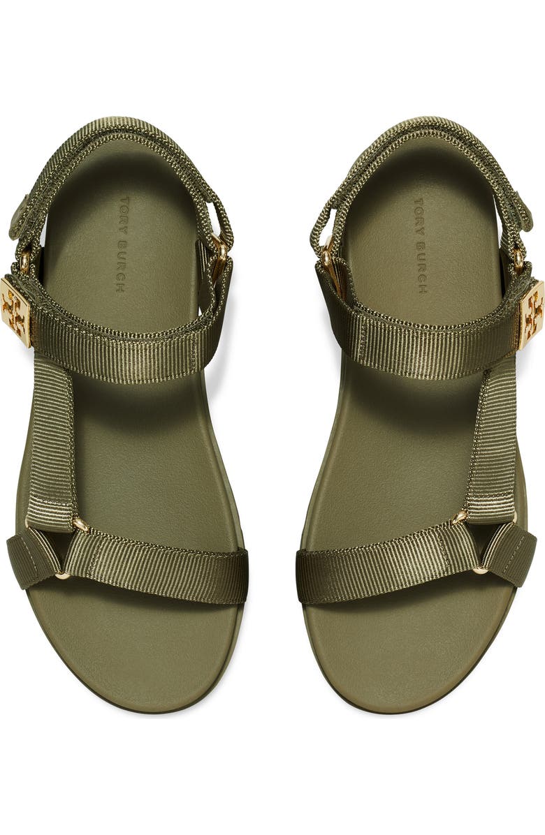 Tory Burch Mellow Trail Sandal, Alternate, color, Deep Olive / Gold