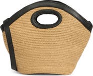 Collection XIIX Flared Cutout Handle Straw Bag
