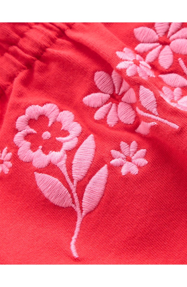 Mini Boden Kids' Embroidered Cotton Tank, Alternate, color, Spicy Red