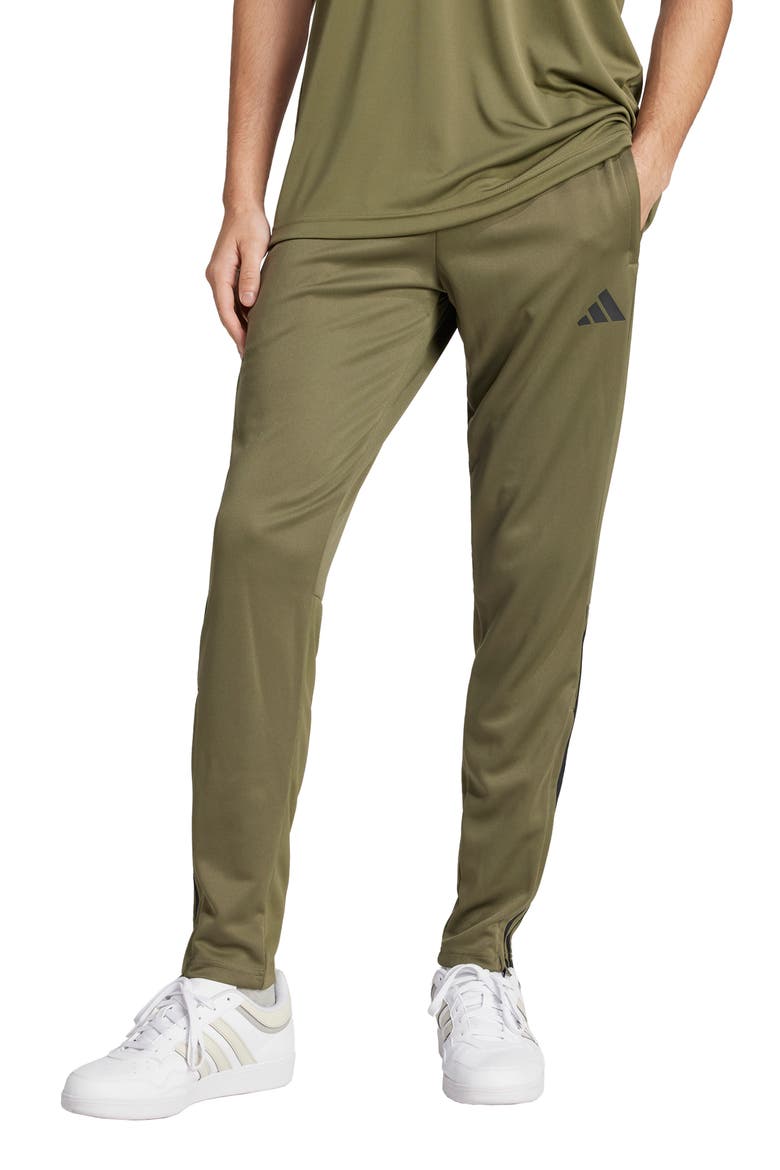 Sereno AEROREADY 3-Stripes Sweatpants, Main, color, OLIVE STRATA/ BLACK