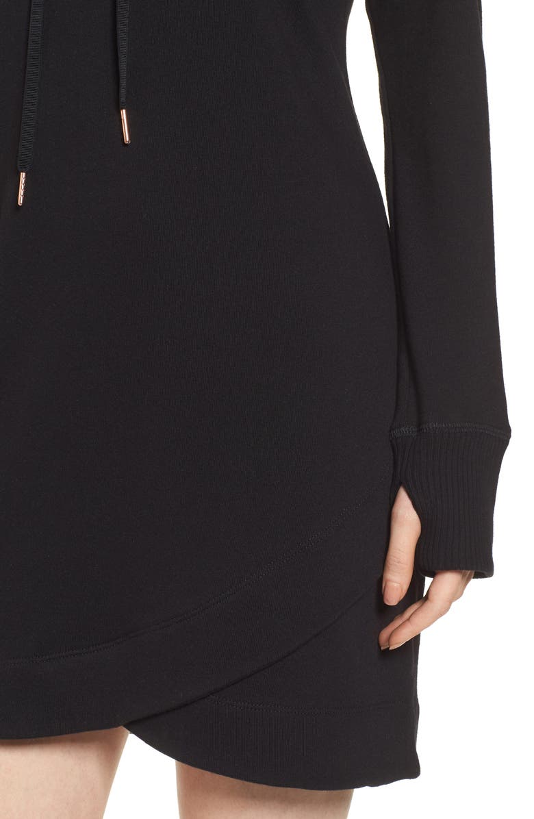 Caslon<sup>®</sup> Off-Duty Hooded Sweatshirt Dress, Alternate, color, 