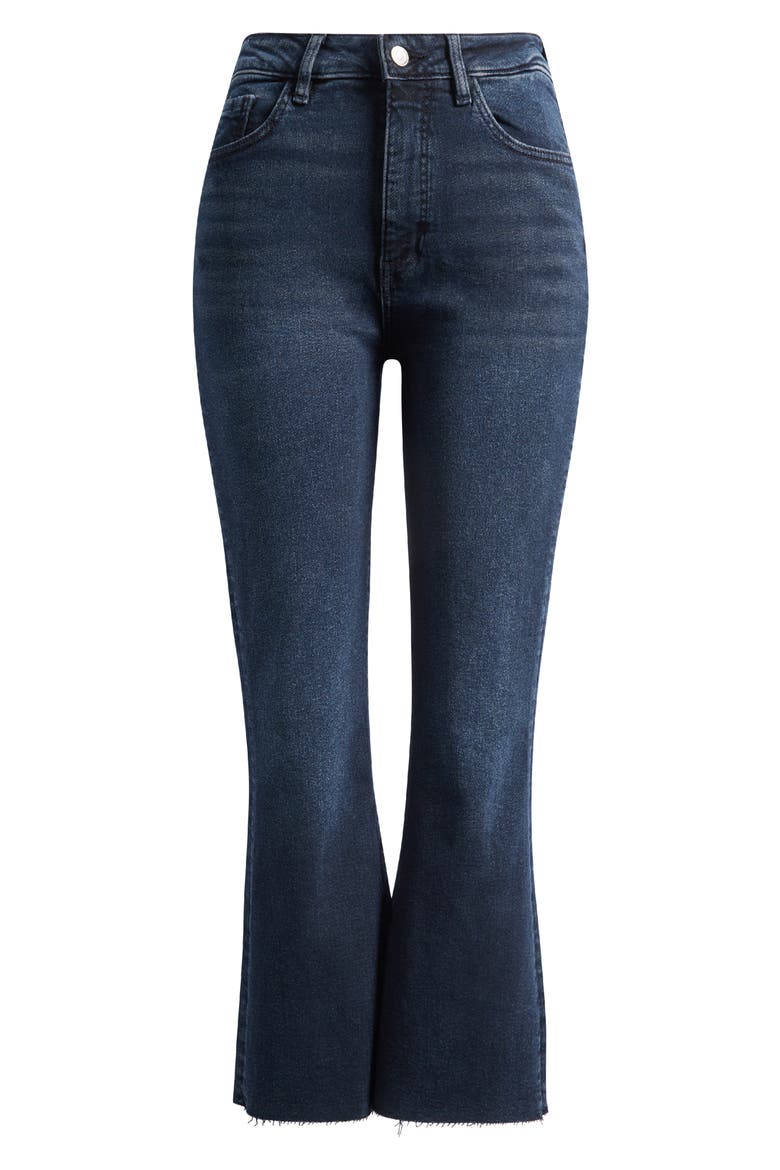 NAO High Waist Raw Hem Crop Bootcut Jeans, Alternate, color, RIVER RUN