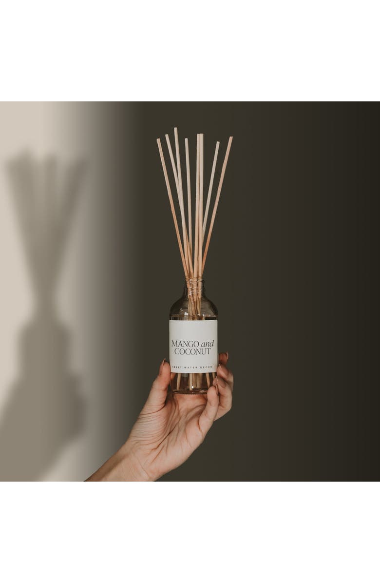 SWEET WATER DECOR Clear Glass Reed Diffuser - Sweet Scents, Alternate, color, Mango And Coconut