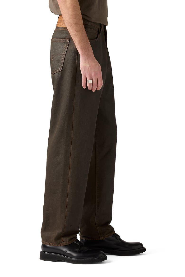 568™ Coated Loose Straight Leg Jeans, Alternate, color, BROWN WOOD JOURNAL COATED