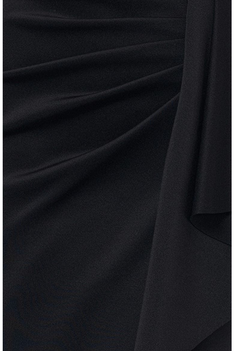 Ruched Scuba Knit Gown, Alternate, color, BLACK