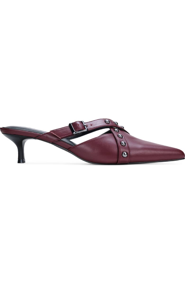 Yosi Samra Alexis Pointed Toe Kitten Heel Mule, Alternate, color, Burgundy