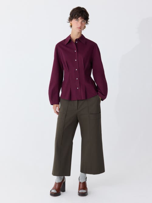 Callas Milano Lucia Lantern Sleeve Shirt In Purple