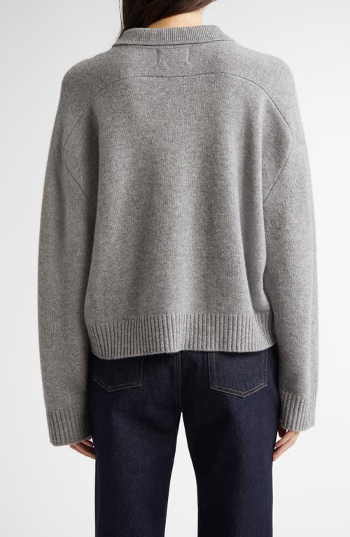 Shop Loulou Studio Loulou De Saison Homere Cashmere Polo Sweater In Slate Grey