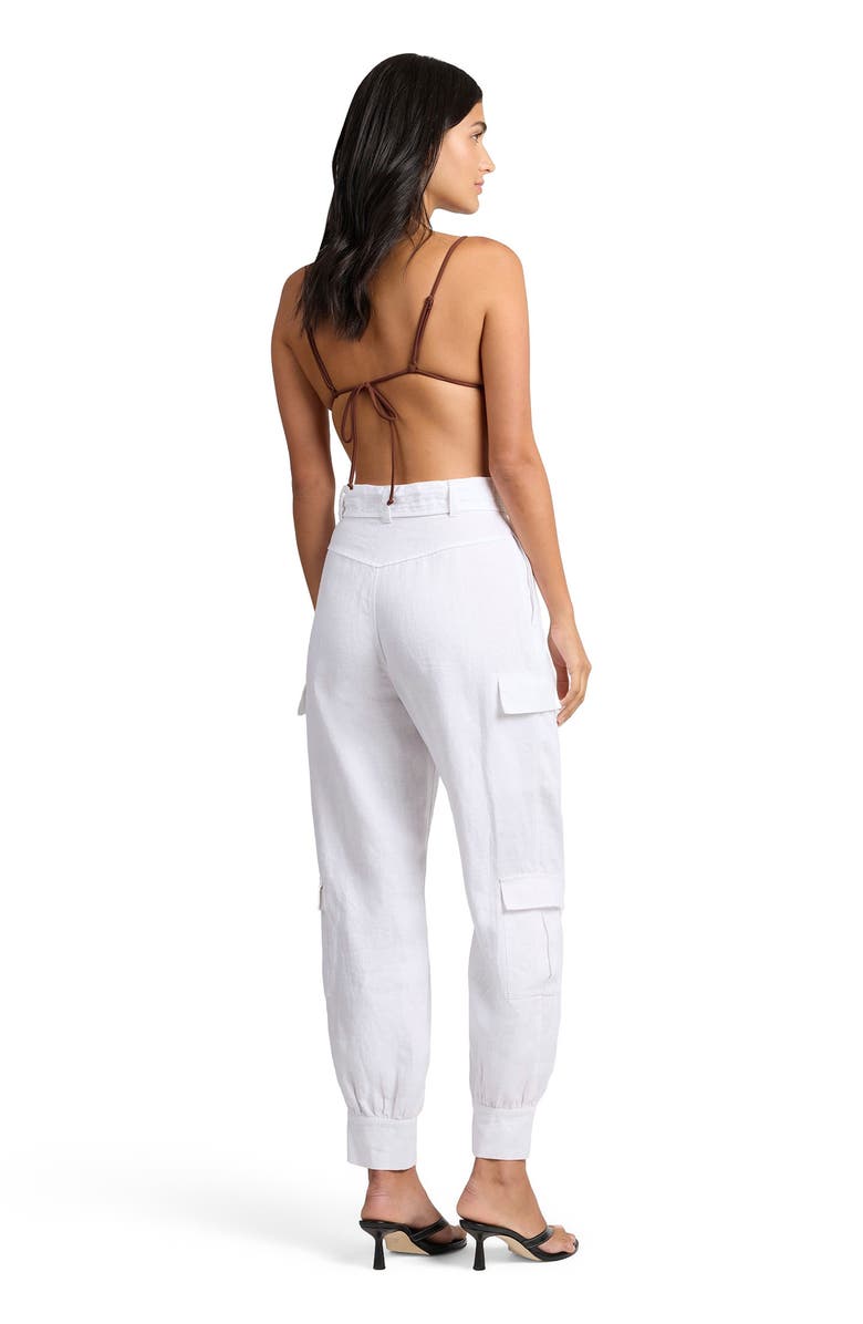 Onia Linen Utility Pant, Alternate, color, White