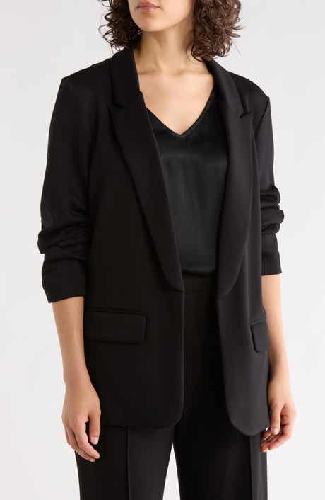 NORDSTROM RACK Scrunch Sleeve Scuba Knit Blazer