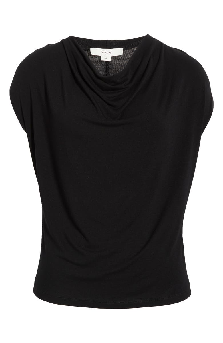 Vince Cowl Neck Sleeveless Top, Alternate, color, Black