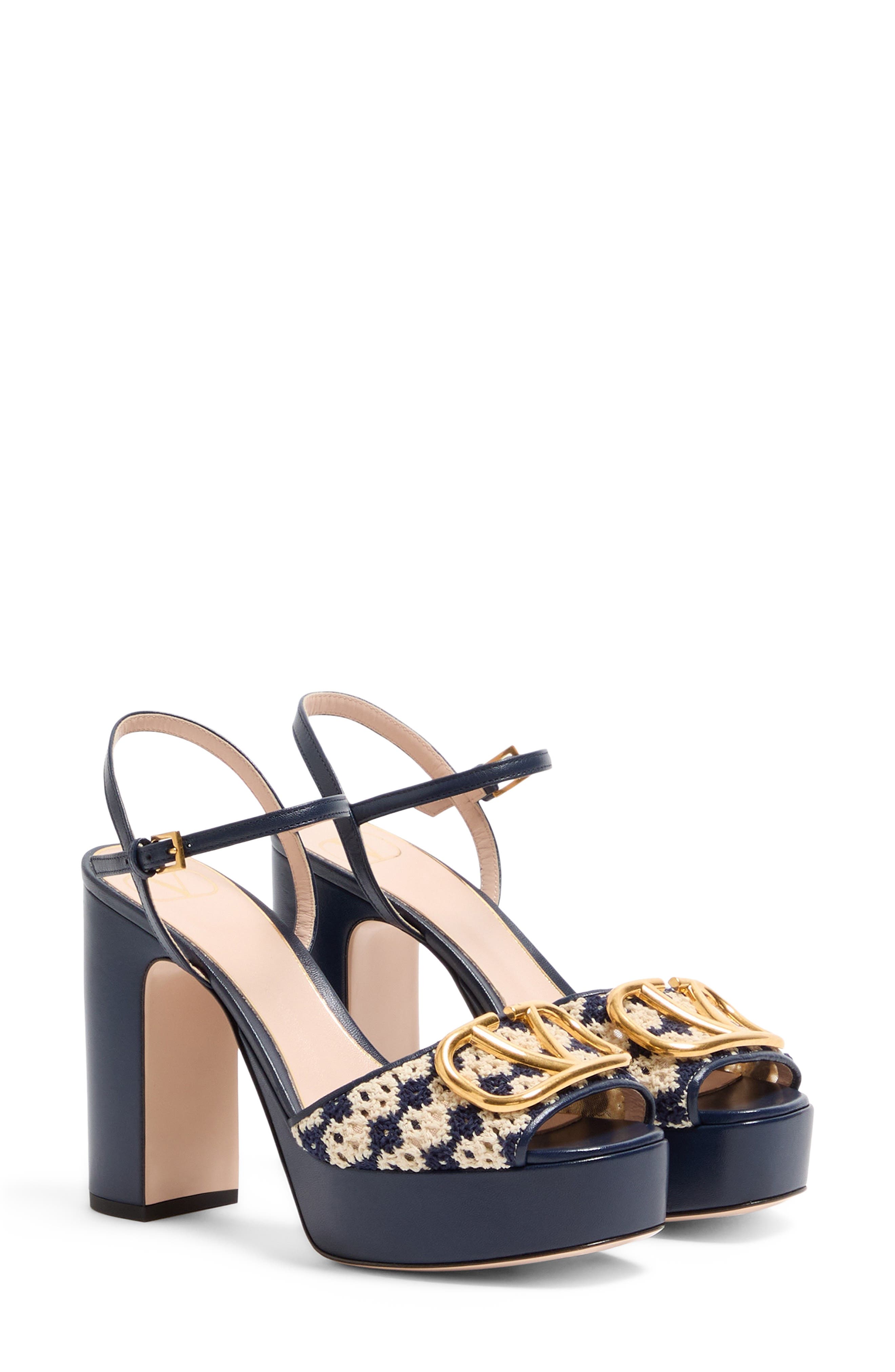 Valentino Garavani VLOGO Platform Sandal, Main, color, 