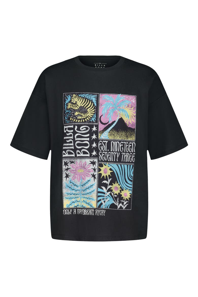 Kids' Daydream Oversize Cotton Graphic T-Shirt, Main, color, BLACK