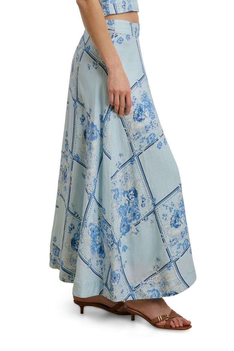 There For You Linen Maxi Skirt, Alternate, color, FLORAL SCARF