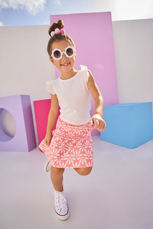 Bisby Kids' Knit Sally Skort In Fan Floral
