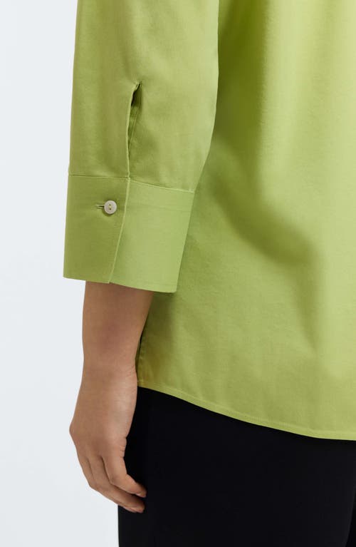 Foxcroft Mary Non-iron Stretch Cotton Button-up Shirt In Green