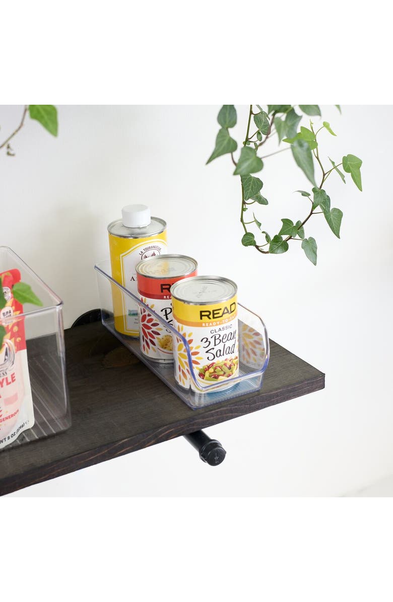 Linus Narrow Pantry Bin for Kitchen or Cabinet Storage - Set of 4 - Clear, Alternate, color, Clear