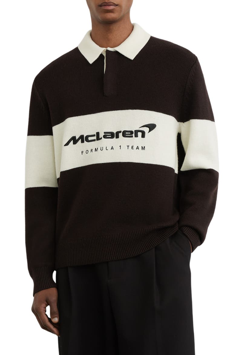 Elson Wool Rugby Shirt, Main, color, CHOCOLATE BROWN