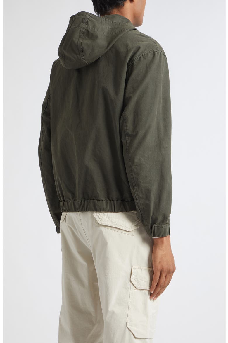 Hooded Organic Cotton Ripstop Jacket, Alternate, color, V0078 COAL GREY