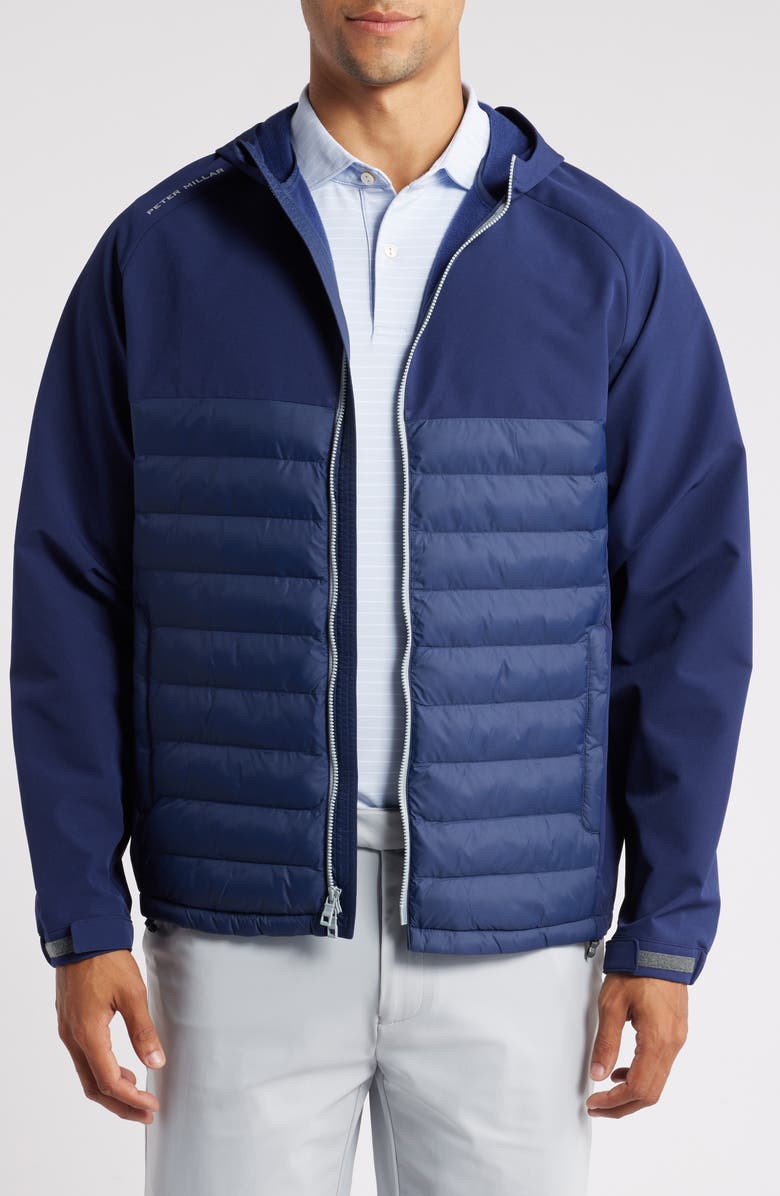 Peter Millar All Course Quilted Hybrid Hoodie, Main, color,