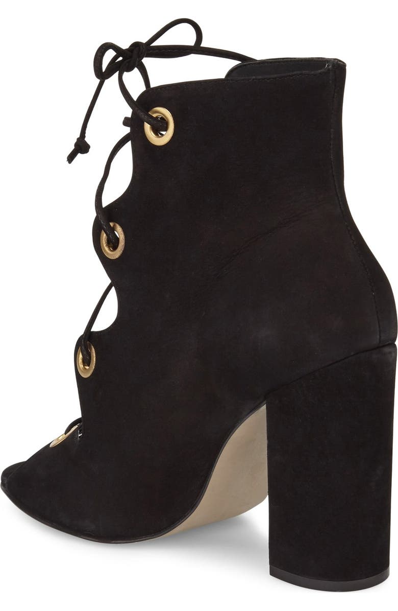 Steve Madden 'Carusso' Lace-Up Peep Toe Bootie, Alternate, color,