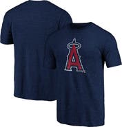 PROFILE Men's Profile  Navy Los Angeles Angels Big & Tall Distressed Logo T-Shirt