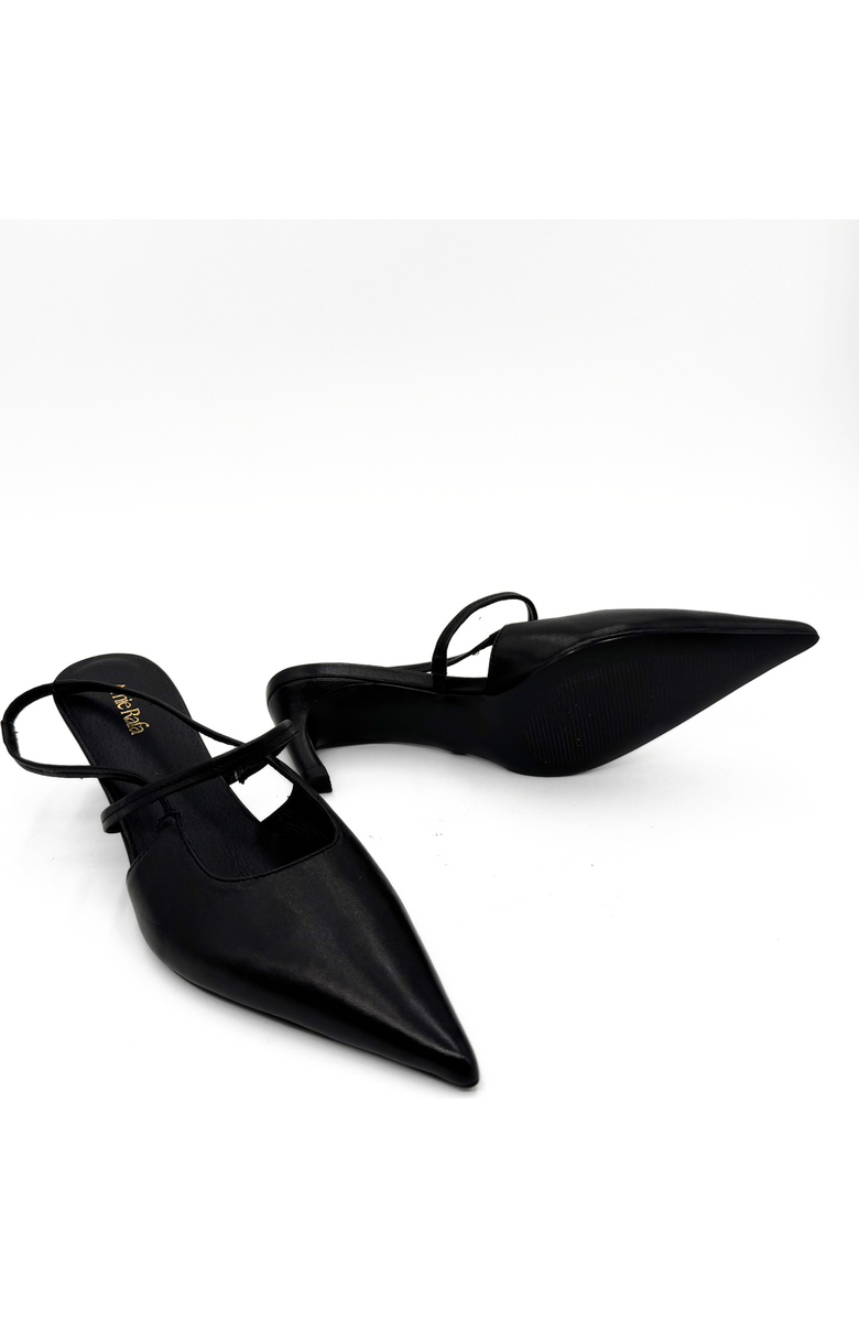 Amie Rafa Connie Slingback Leather Heels, Alternate, color, Black