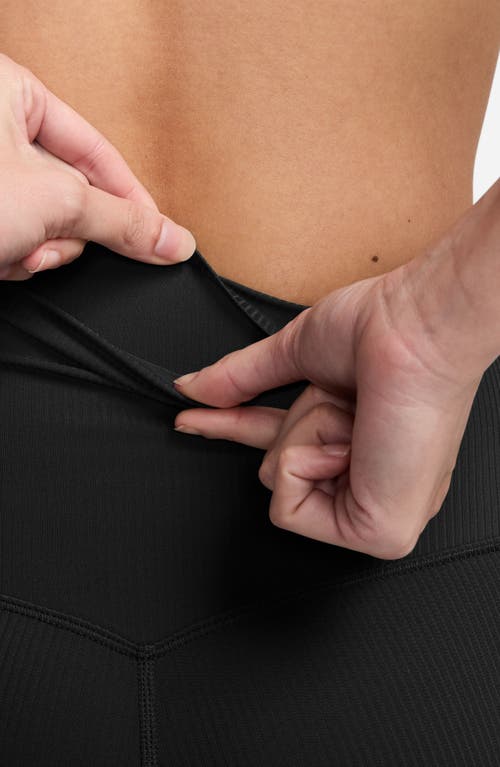 Nike Zenvy Gentle Support High Waist Rib Leggings In Black