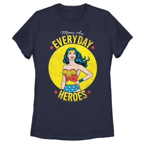 Wonder Woman Moms Are Everyday Heroes  Graphic T-shirt In Blue