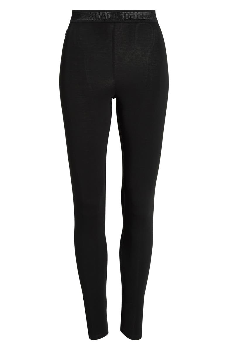Lacoste Loungewear Leggings, Alternate, color, Black