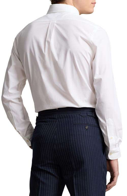 Shop Polo Ralph Lauren Stretch Cotton Poplin Button-down Shirt In White