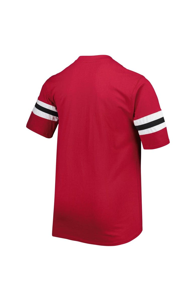 PROFILE Men's Cardinal Arizona Cardinals Big & Tall Arm Stripe T-Shirt, Alternate, color, Cardinal