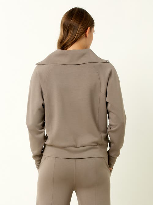Single Stitch Ultra Soft 1/4 Zip Pullover In Brown