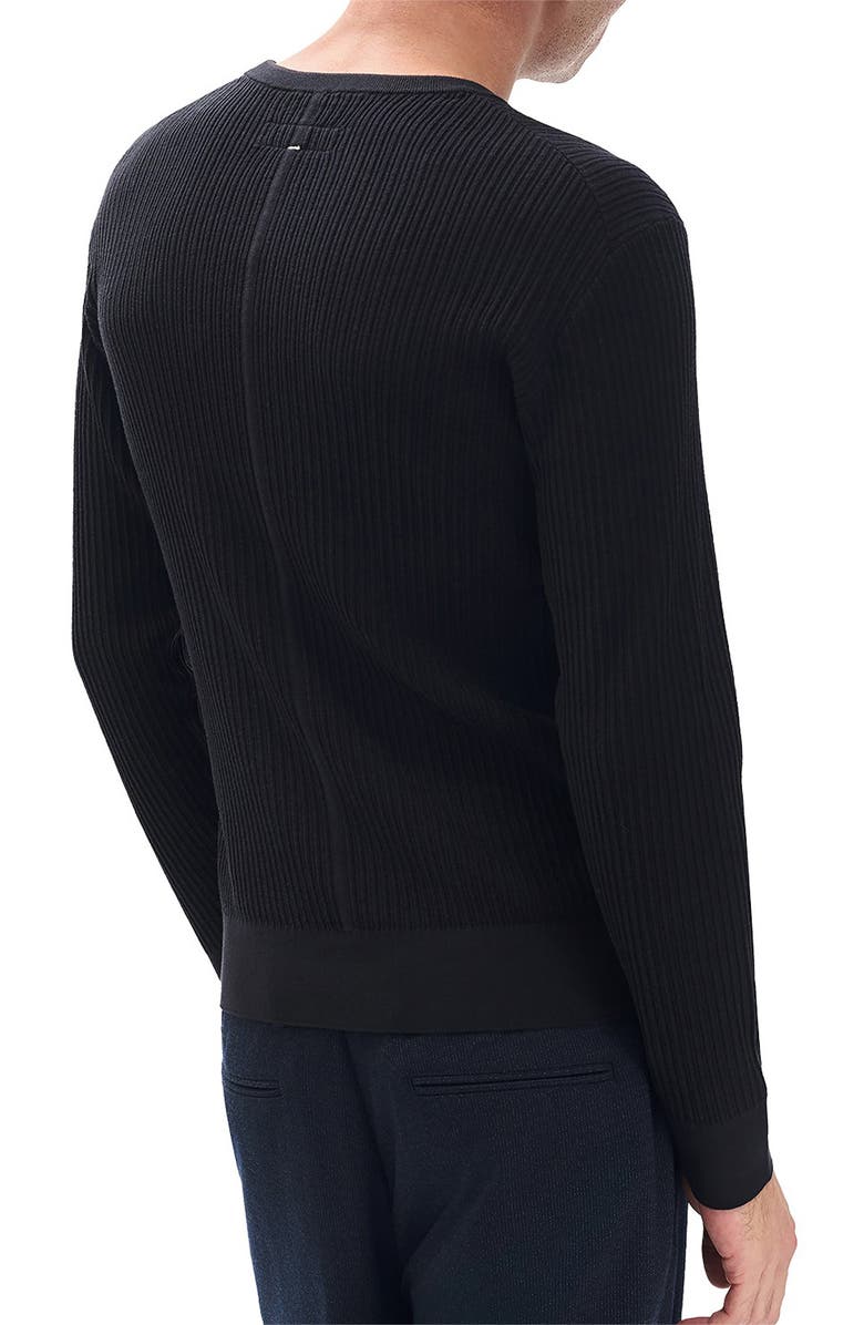 rag & bone Jayce Silk & Cotton Sweater, Alternate, color, Black