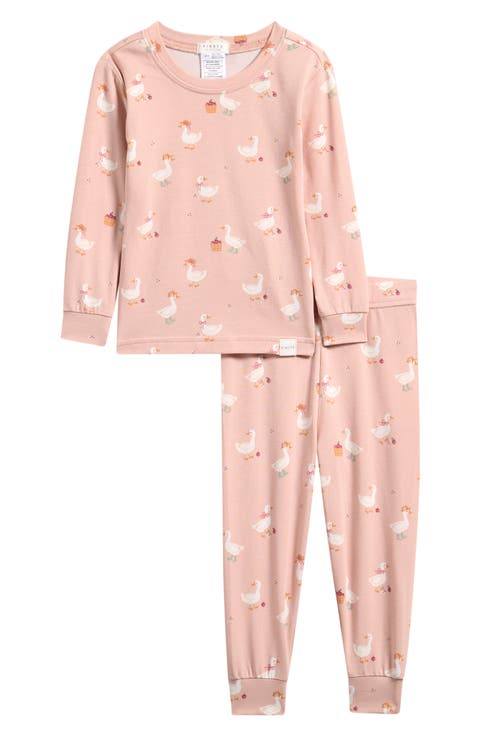 Print Fitted Two-Piece Pajamas