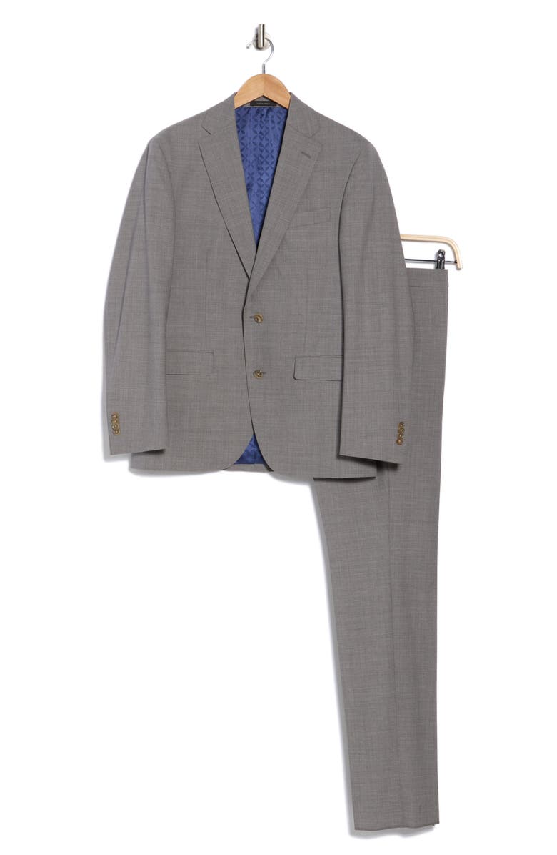 J|V by Jack Victor Expo Solid Stretch Wool Suit, Alternate, color, Light Grey