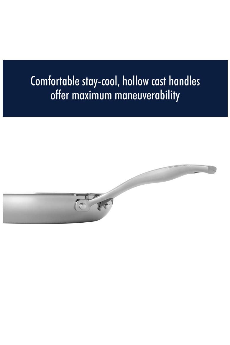 Clad H3 Two-Piece Stainless Steel Frying Pan Set, Alternate, color, SILVER