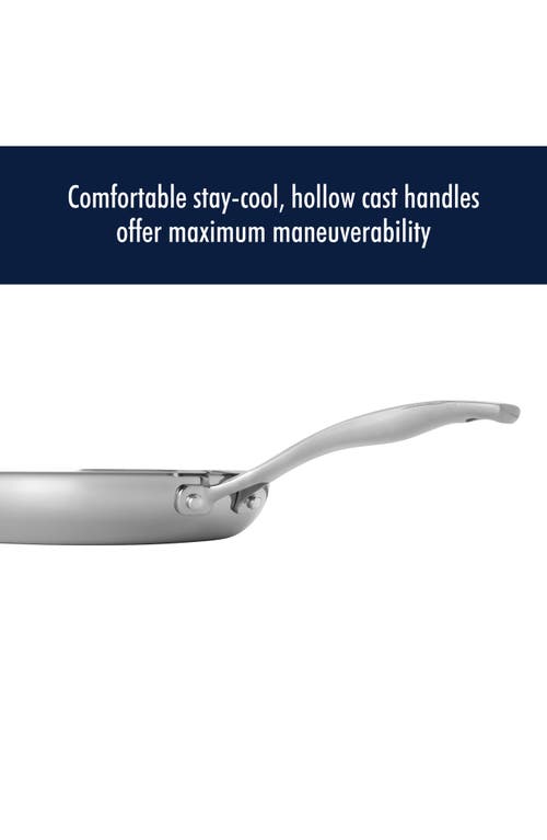 Henckels Cutlery Clad H3 Two-piece Stainless Steel Frying Pan Set In Silver