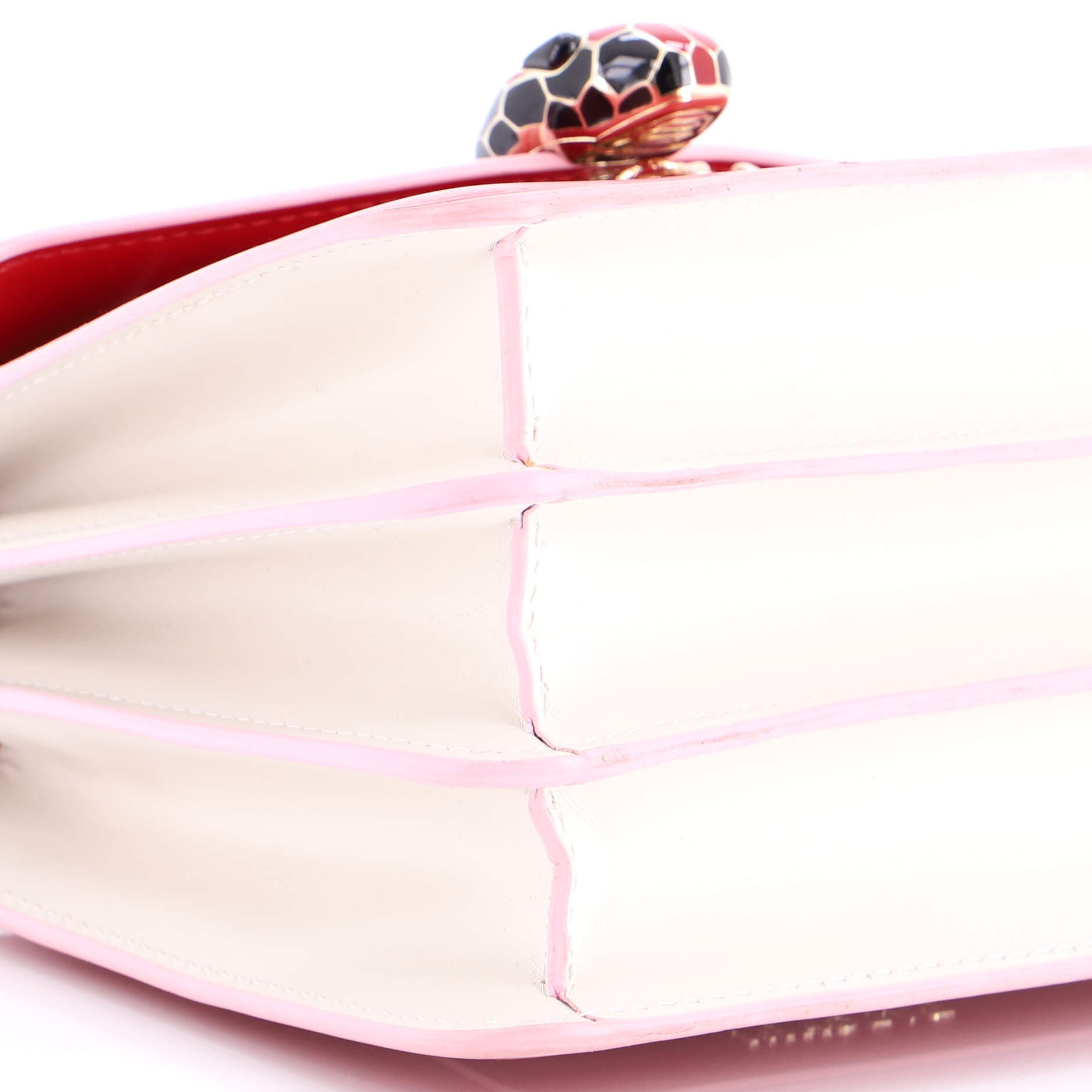 Serpenti Forever Dangle Top Handle Bag Leather Small, Alternate, color, Red