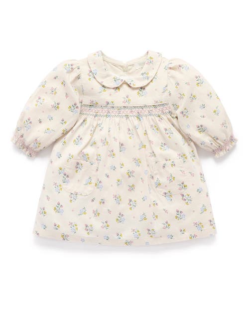 Purebaby Smocked Dress In White
