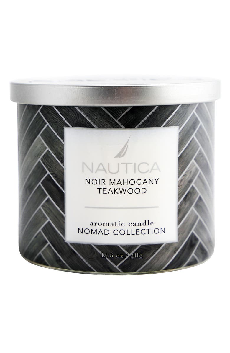 Nautica Noir Mahogany Teakwood 14.5 oz. Candle, Main, color, 