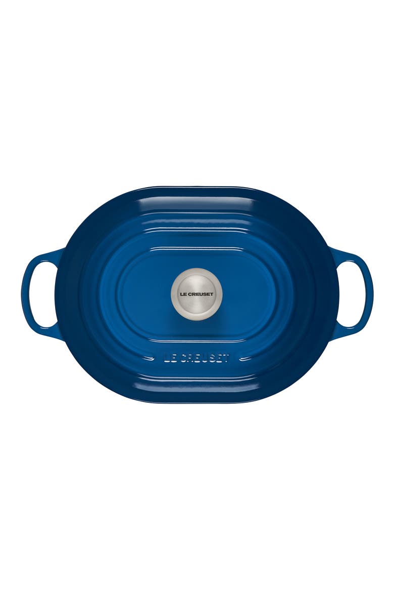 3.75-Quart Oval Enameled Cast Iron Casserole, Alternate, color, MARSEILLE