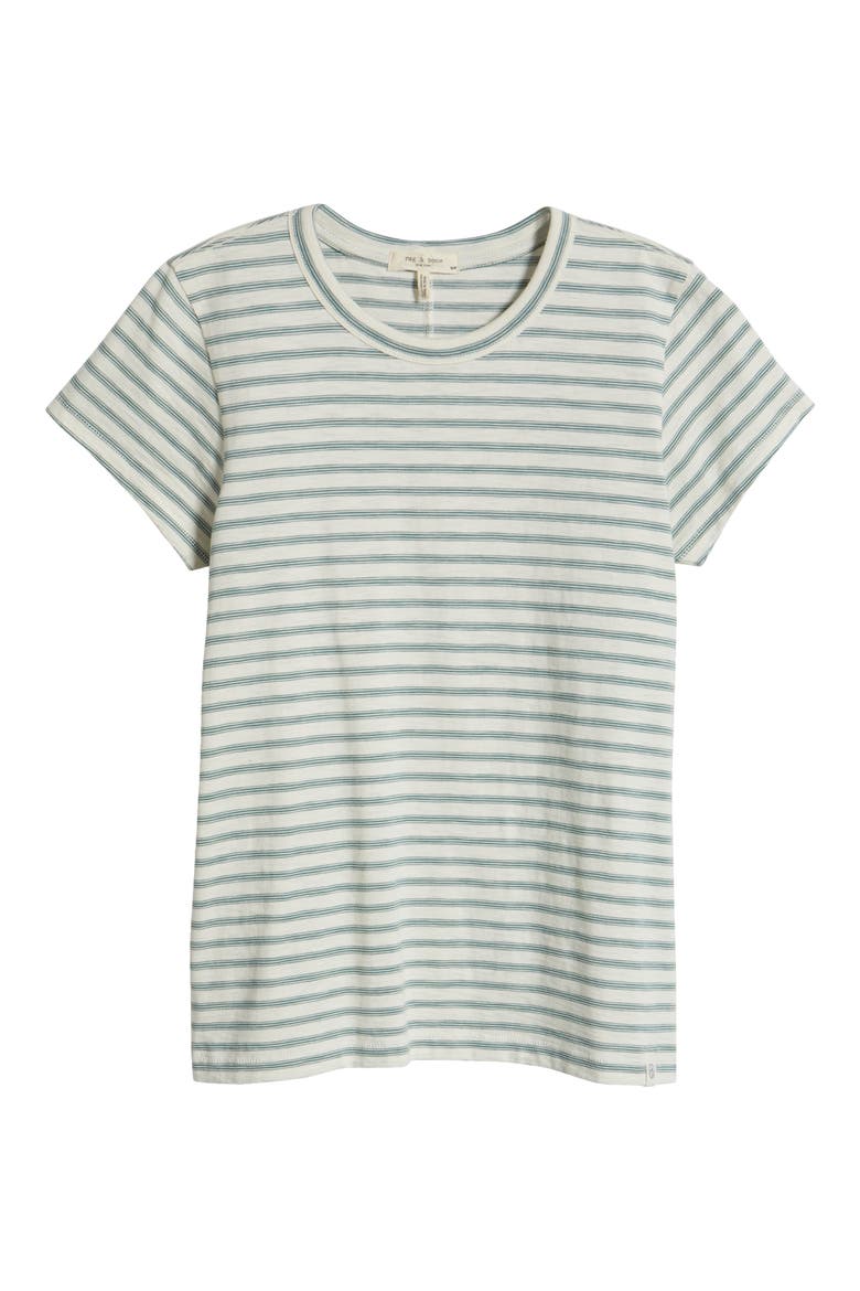 The Slub Stripe T-Shirt, Alternate, color, IVORYMULT