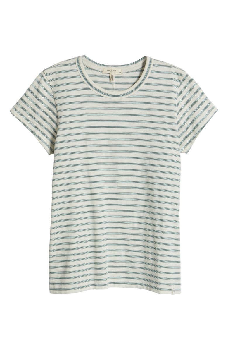 rag & bone The Slub Stripe T-Shirt, Alternate, color, Ivorymult