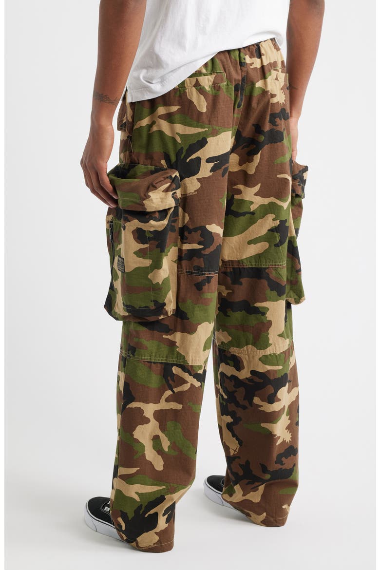 BB Star Loose Fit Camo Cotton Ripstop Cargo Pants, Alternate, color, KELP