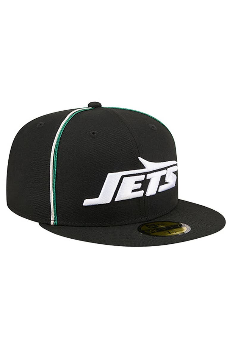 Men's New Era Black New York Jets Soutache 59FIFTY Fitted Hat, Alternate, color, Black